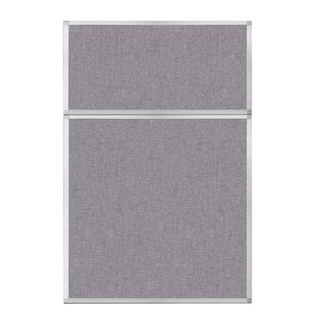 VERSARE Hush Panel Configurable Cubicle Partition 4' x 6' Cloud Gray Fabric 1850608